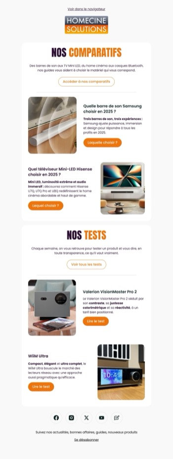 Newsletter s našimi srovnáními a testy audio a video zařízení