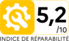Indice de réparabilité 5,2 sur 10